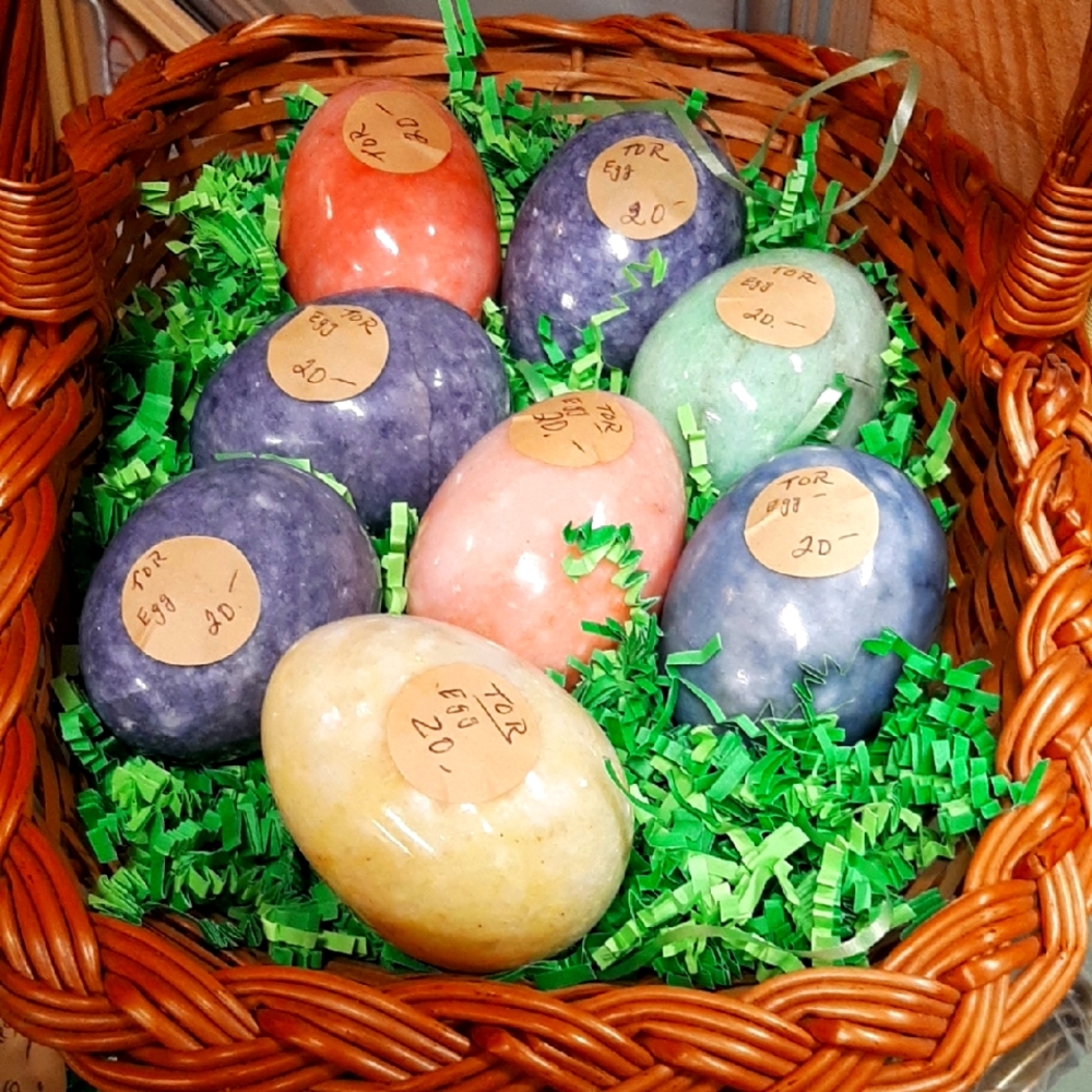 Colorful Alabaster Eggs..$24. Each